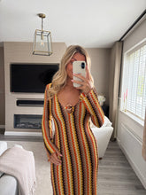Load image into Gallery viewer, MISSI ORANGE ZIG ZAG MAXI DRESS