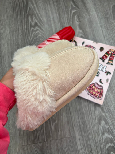 SOFIE BEIGE FLUFFY SLIPPERS