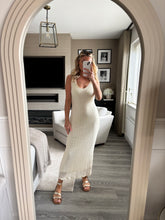 Load image into Gallery viewer, JESS CREAM LACE LINED SLEEVELESS MIDI DRESS