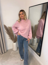 Load image into Gallery viewer, GRACIE PINK OVERSIZED KNIT JUMPER