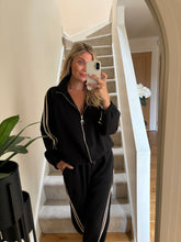 Load image into Gallery viewer, LILY BLACK SIDE STRIPE TRACKSUIT