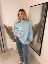 Load image into Gallery viewer, GRACIE BABY BLUE OVERSIZED KNIT JUMPER