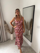 Load image into Gallery viewer, LIANA PINK AND GOLD SEQUIN MIDI DRESS