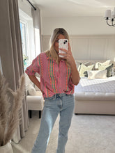 Load image into Gallery viewer, JESSIE CHEESECLOTH STRIPED PINK SHIRT