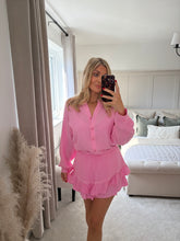 Load image into Gallery viewer, PIPPA PINK CHEESECLOTH SHIRT AND SHORTS COORD