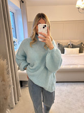 Load image into Gallery viewer, GRACIE BABY BLUE OVERSIZED KNIT JUMPER