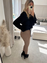 Load image into Gallery viewer, ANYA BEIGE LEATHER LOOK JEGGINGS