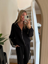 Load image into Gallery viewer, LILY BLACK SIDE STRIPE TRACKSUIT