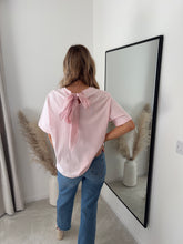 Load image into Gallery viewer, CHLOE PINK BOW BACK T SHIRT