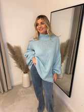 Load image into Gallery viewer, GRACIE BABY BLUE OVERSIZED KNIT JUMPER