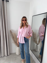 Load image into Gallery viewer, NEVER TOO MUCH PINK STRIPE SHIRT