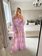 Load image into Gallery viewer, CHARLOTTE LILAC PRINT MAXI DRESS