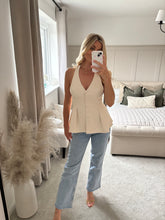 Load image into Gallery viewer, DAISY PEPLUM HEM HALTER NECK WAISTCOAT