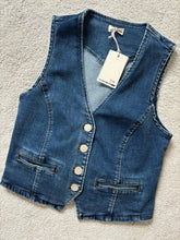 Load image into Gallery viewer, MELANIE BLUE DENIM WAISTCOAT