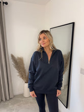 Load image into Gallery viewer, NOA CHARCOAL HALF ZIP SWEATSHIRT