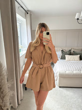 Load image into Gallery viewer, HOPE BEIGE BELTED PLAYSUIT
