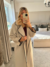 Load image into Gallery viewer, SALLY CONTRAST STITCH EDGE LONG COAT