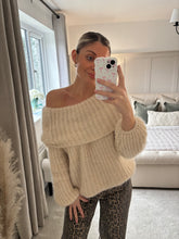 Load image into Gallery viewer, NOVA CHUNKY SOFT BARDOT CABLE KNIT JUMPER