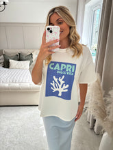 Load image into Gallery viewer, CAPRI PRINTED WHITE T SHIRT