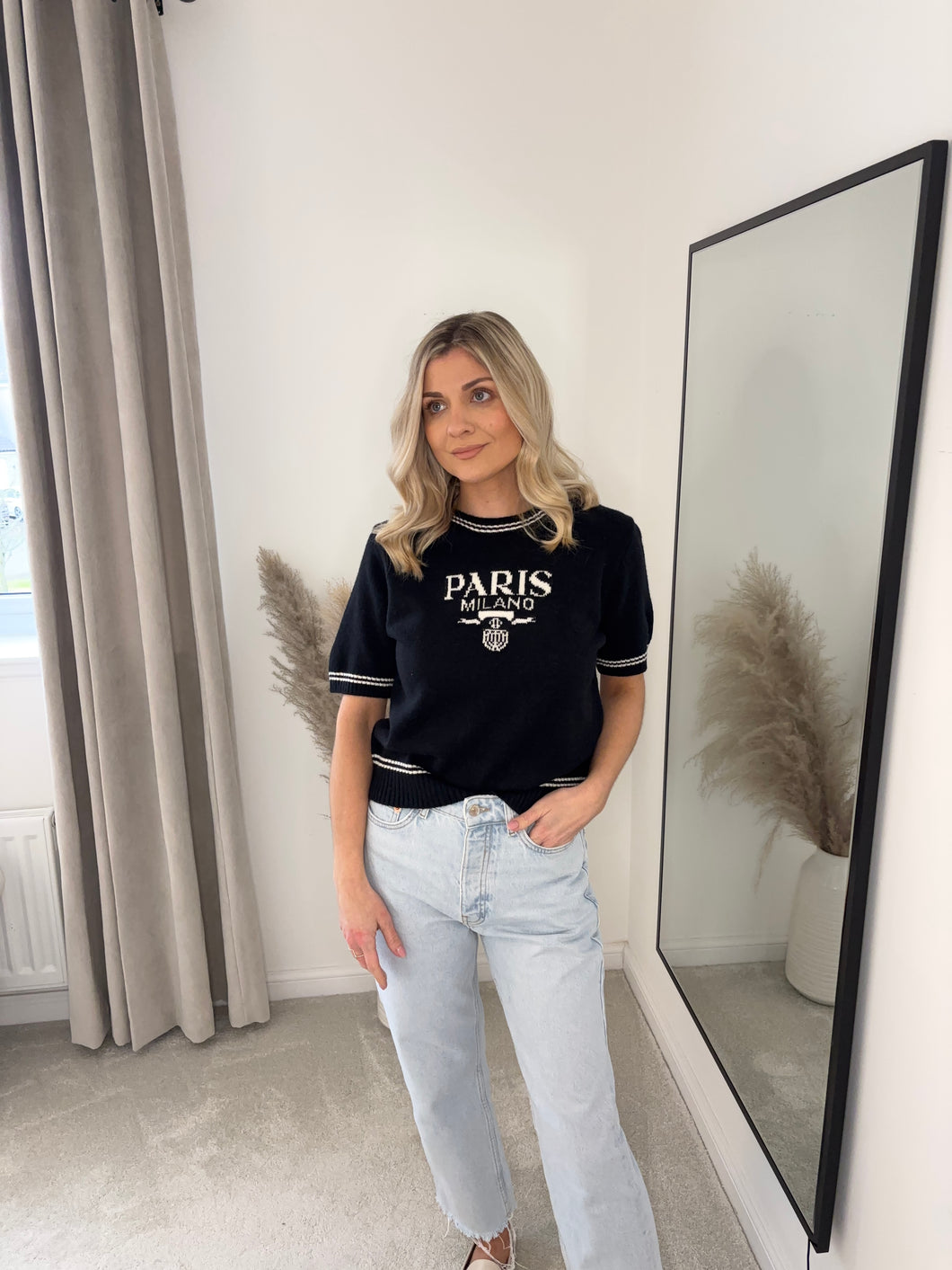 PARIS BLACK KNIT JUMPER