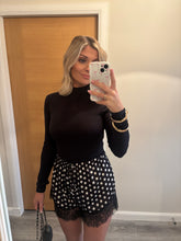 Load image into Gallery viewer, PORTIA BLACK LONG SLEEVE BODYSUIT