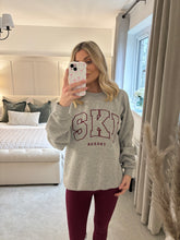 Load image into Gallery viewer, SKI GREY EMBROIDERED SWEATSHIRT