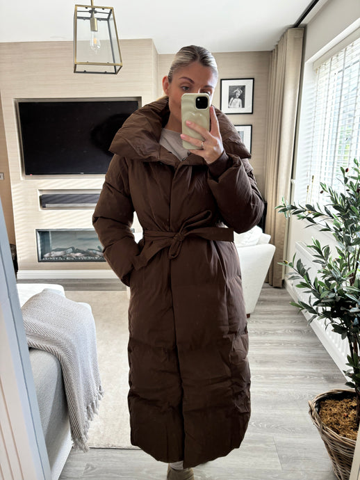 MARA BROWN LONGLINE PUFFER JACKET