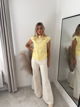 Load image into Gallery viewer, FAITH YELLOW BOW SIDE GATHERED TOP