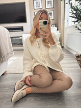 Load image into Gallery viewer, ANYA BEIGE LEATHER LOOK LEGGINGS WITH POCKETS