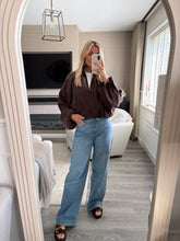 Load image into Gallery viewer, JULES BROWN BUBBLE HEM LIGHTWEIGHT JACKET
