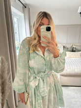 Load image into Gallery viewer, TROPICAL PRINT MINT DRESS