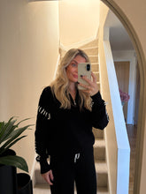 Load image into Gallery viewer, YASMIN BLACK STITCH DETAIL LOUNGEWEAR SET