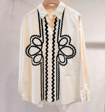 Load image into Gallery viewer, LACIE CREAM EMBROIDERED SHIRT