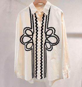 LACIE CREAM EMBROIDERED SHIRT