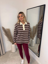 Load image into Gallery viewer, NAOMI BROWN STRIPE RUGBY STYLE TOP