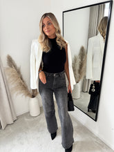 Load image into Gallery viewer, WILLOW GRAPHITE FULL EMBELLISHED WIDE LEG JEANS