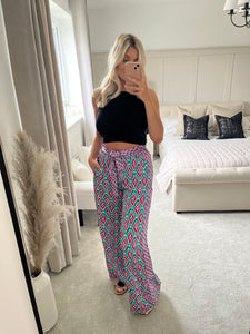 OLIVIA TILE PRINT TROUSERS