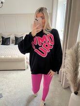 Load image into Gallery viewer, AMOUR BLACK OVERSIZED JUMPER