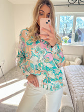 Load image into Gallery viewer, EMELIA PEACH PAISLEY PRINT BLOUSE