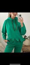 Load image into Gallery viewer, HEIDI GREEN FRILL RIBBON TIE LOUNGE SET