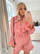 Load image into Gallery viewer, VANESSA SALMON PINK RUFFLE TWO PIECE