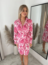 Load image into Gallery viewer, ELLIE WRAP PINK FLORAL PRINT DRESS