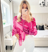 Load image into Gallery viewer, GEORGIE PINK BALLOON SLEEVE BLOUSE